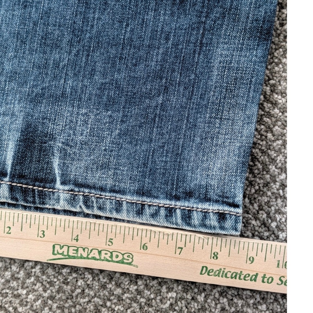 BKE Tyler Straight Leg Jeans Mens 34R Medium Wash Denim Stretch Blue - Picture 14 of 16
